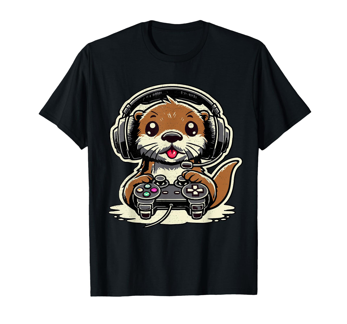 Funny Gaming Otter Gamer Sea Otter Lover Animal Video Game T-Shirt