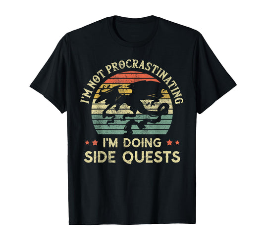 I'm Not Procrastinating I'm Doing Side Quests Retro Vintage T-Shirt