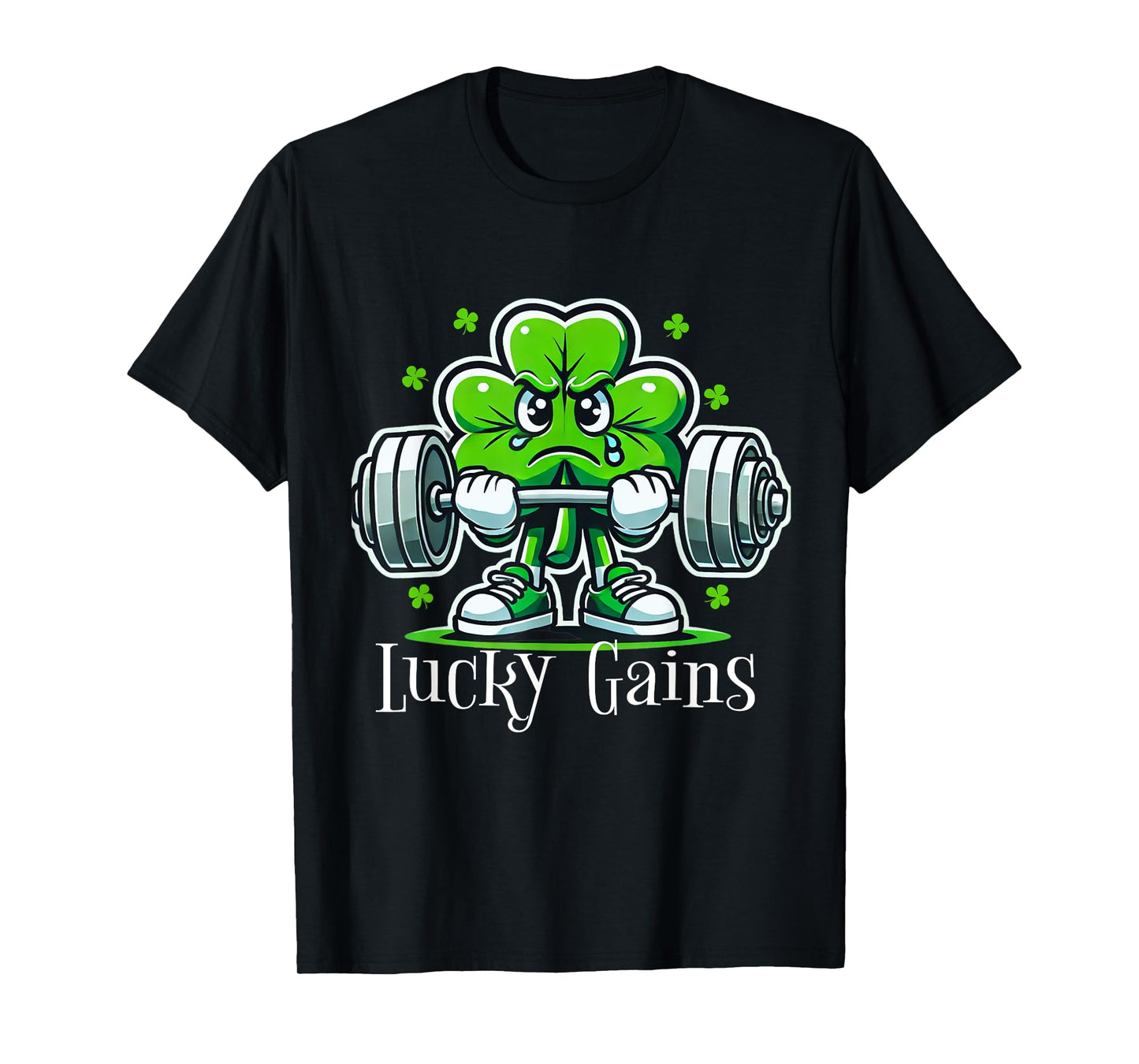 Fitness Gym Workout Lifting Shamrock St Patricks Day T-Shirt
