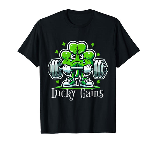 Fitness Gym Workout Lifting Shamrock St Patricks Day T-Shirt