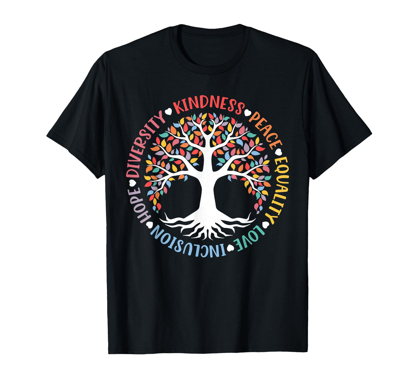 World Peace Supporter Retro Women Men Apparel Kindness Peace Equality Love Inclusion Hope Diversity Retro T-Shirt