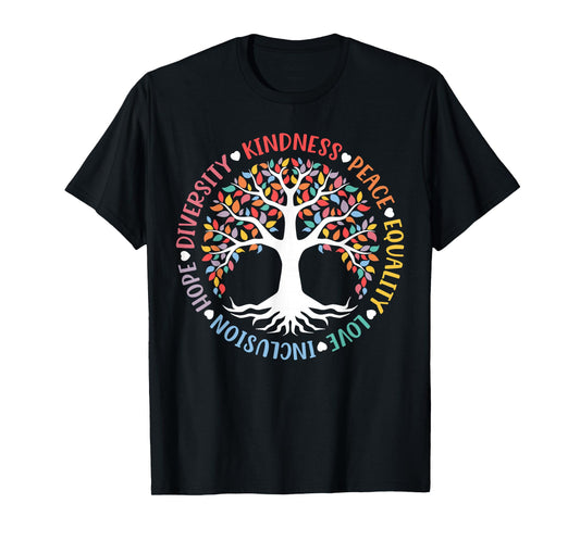World Peace Supporter Retro Women Men Apparel Kindness Peace Equality Love Inclusion Hope Diversity Retro T-Shirt