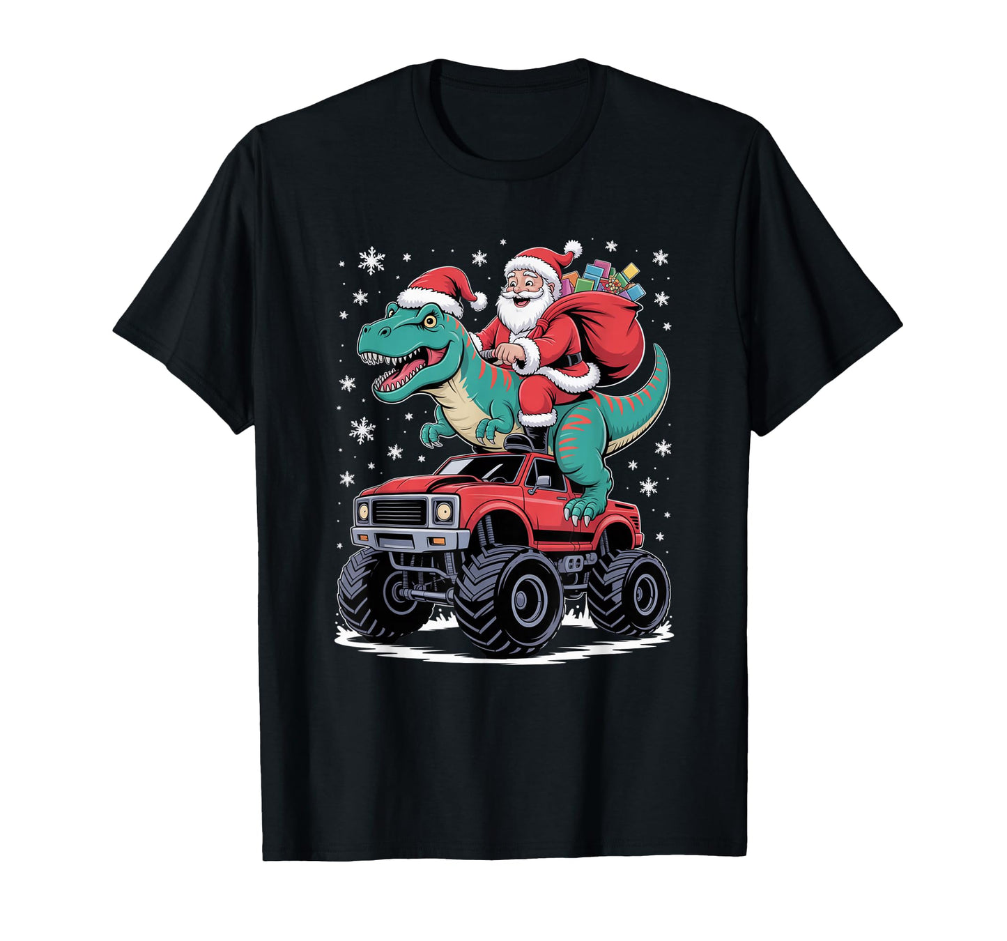 Santa Wild Ride Dino Delivery Adventure T-Shirt
