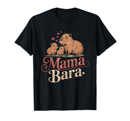Funny Capybara Mama Gift 2025 Family Matching T-Shirt