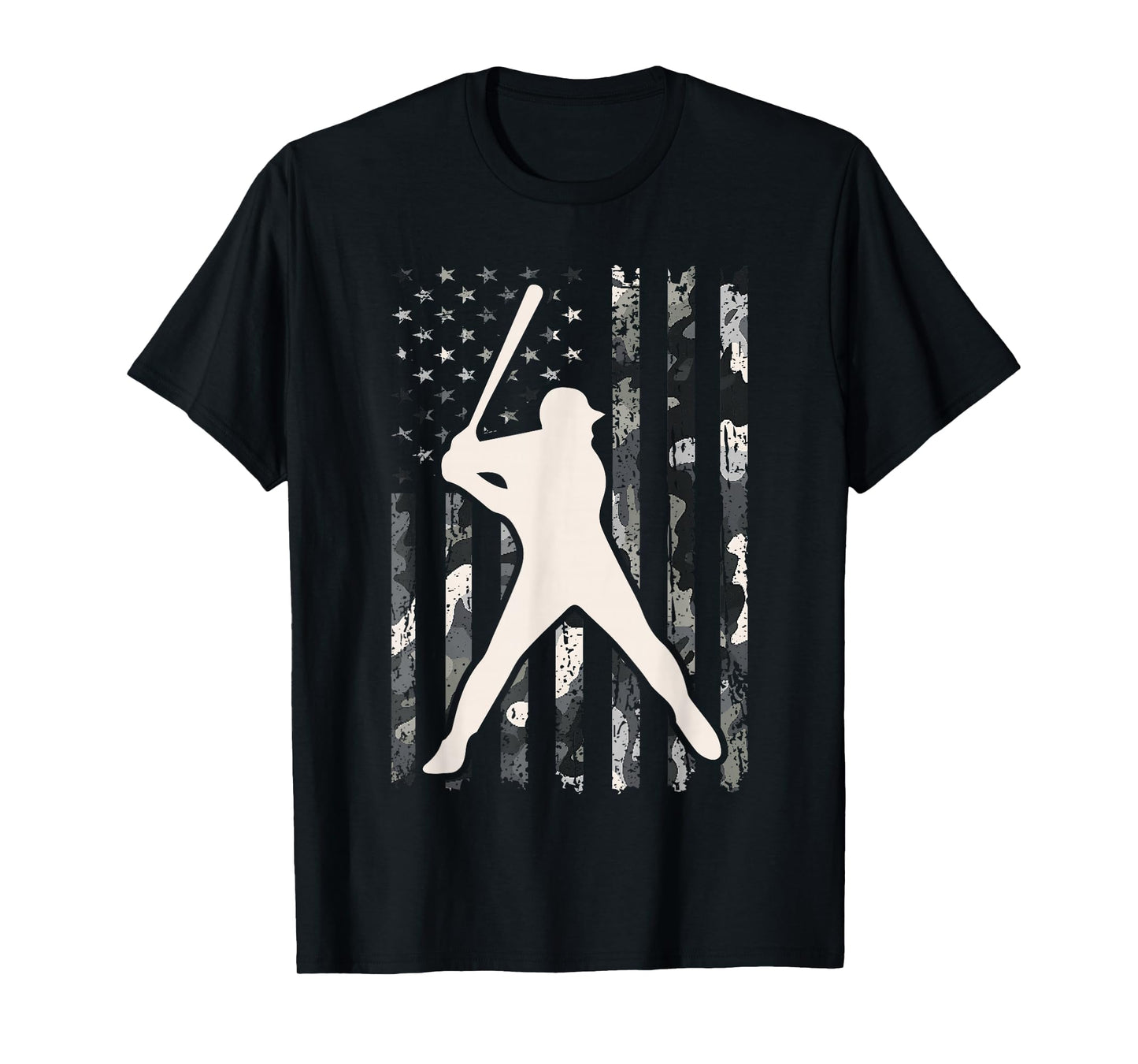 Baseball USA Flag Camo vintage Baseball Flag for men women T-Shirt