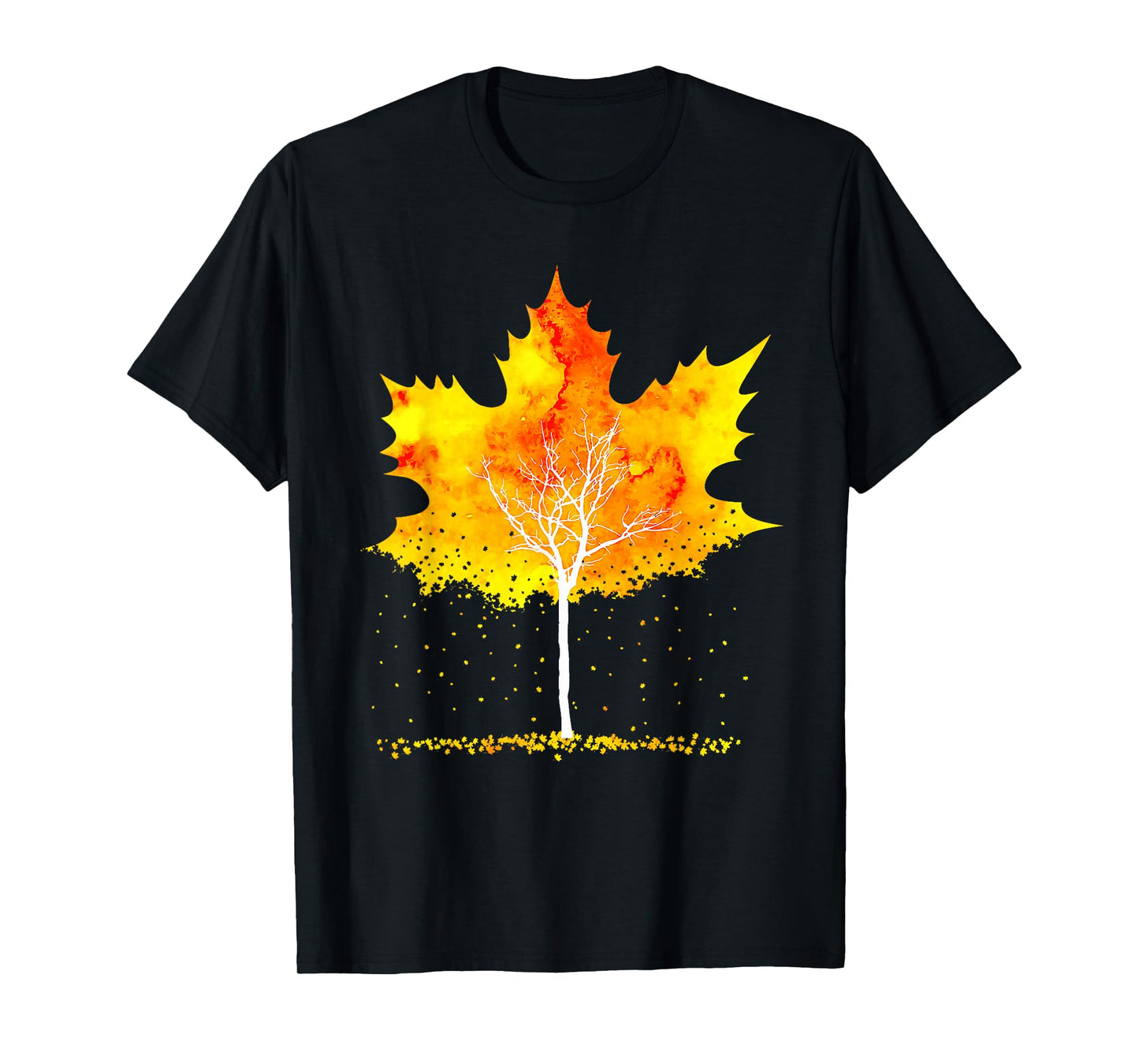 Maple Leaf Autumn Tree Orange Fall Leaves Season Maple Leaf T-Shirt