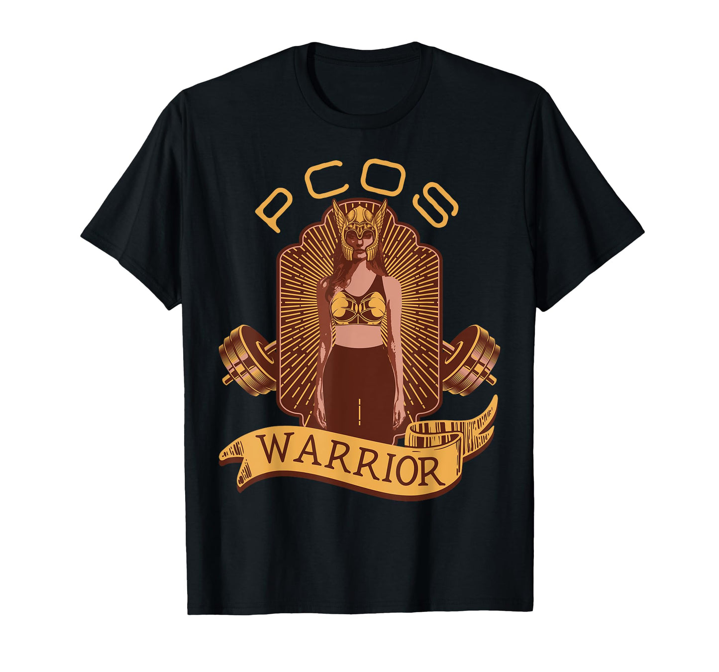PCOS Awareness Month Exercise Fitness Workout PCOS Warrior T-Shirt