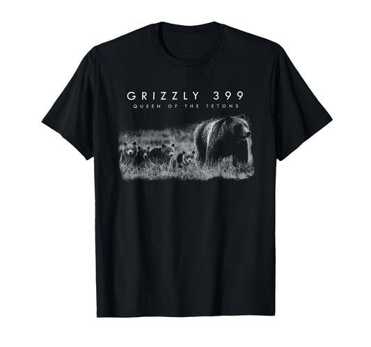 Bear Lovers Queen Of The Tetons Grizzly 399 National Park T-Shirt