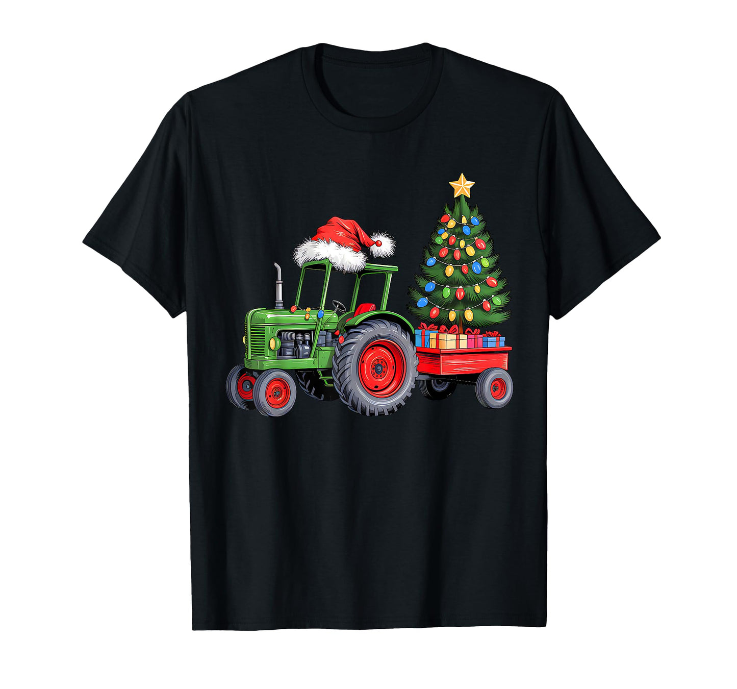 Christmas Tractor Santa Xmas Squad Farm Truck Funny Farmer T-Shirt