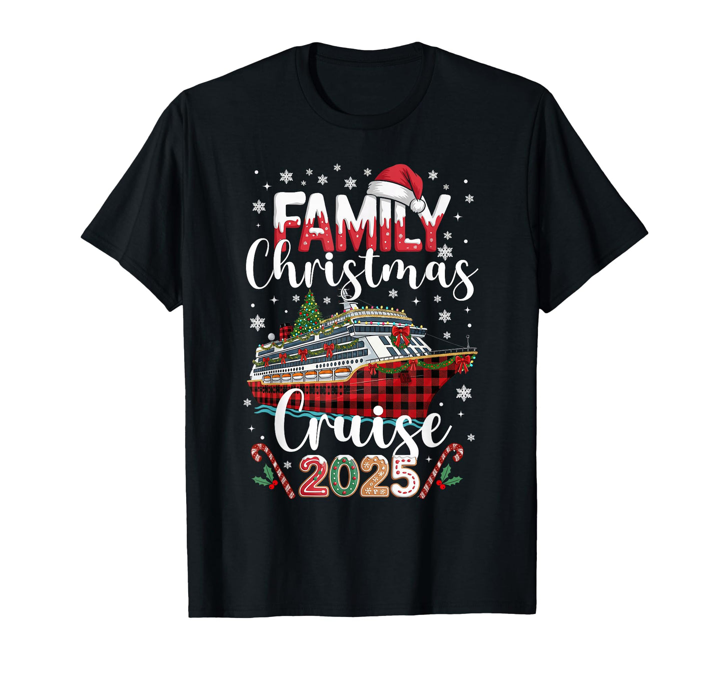 Family Christmas Cruise 2025 Matching Family Cruise Holiday T-Shirt