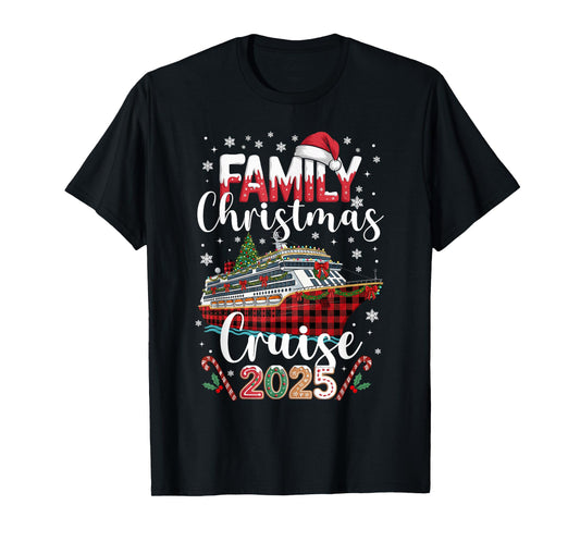 Family Christmas Cruise 2025 Matching Family Cruise Holiday T-Shirt
