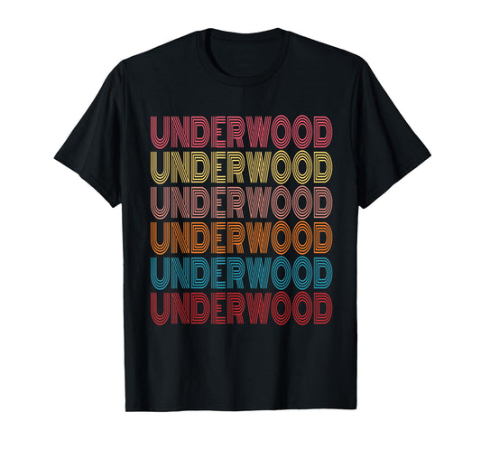 Retro Underwood First Name Boy Kids Personalized Girl T-Shirt