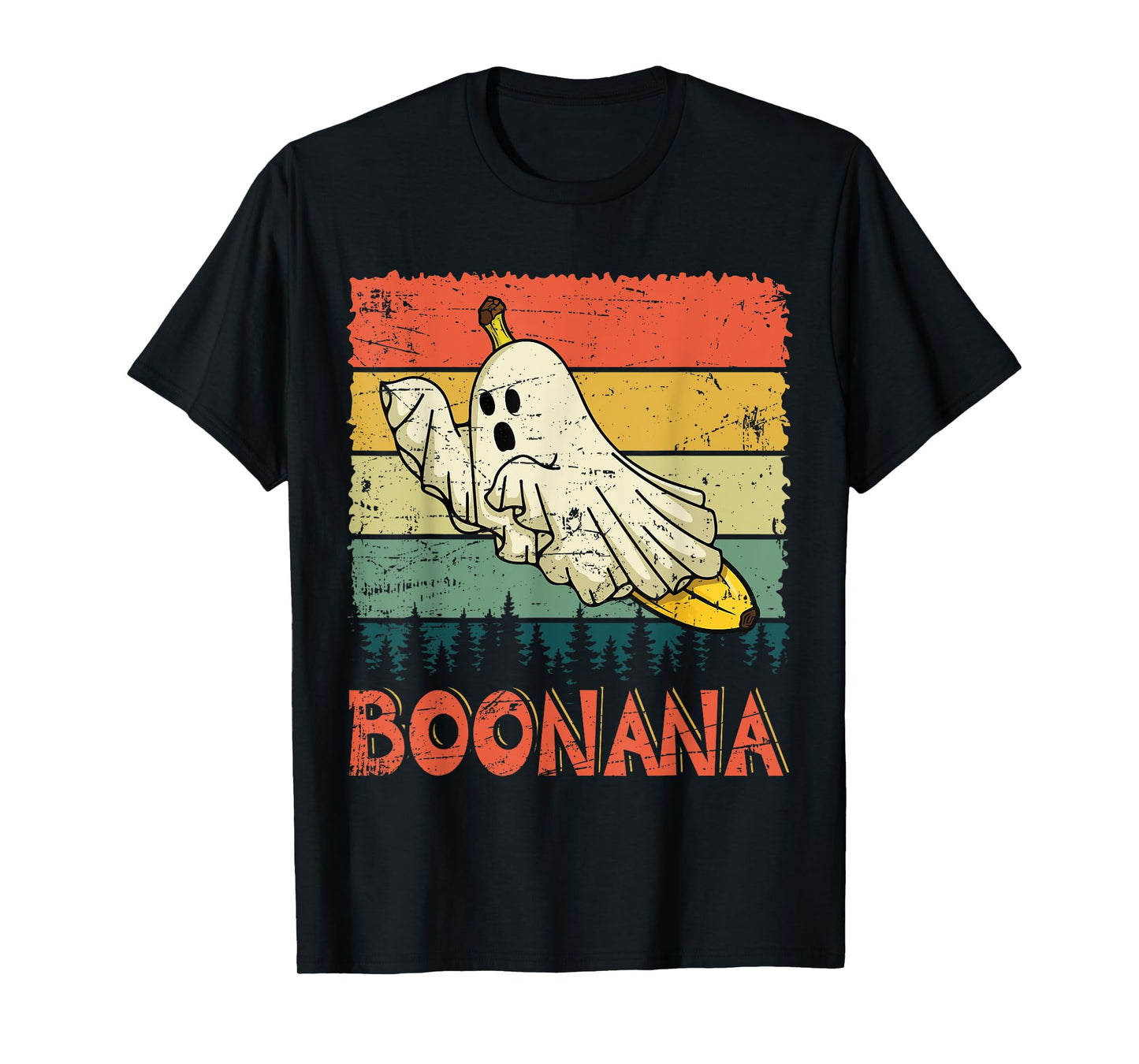 Boonana Banana Ghost Cute Kawaii Retro Vintage Halloween T-Shirt