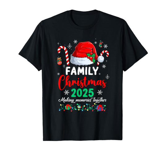 Family Christmas 2025 Matching Squad Santa Funny Xmas T-Shirt