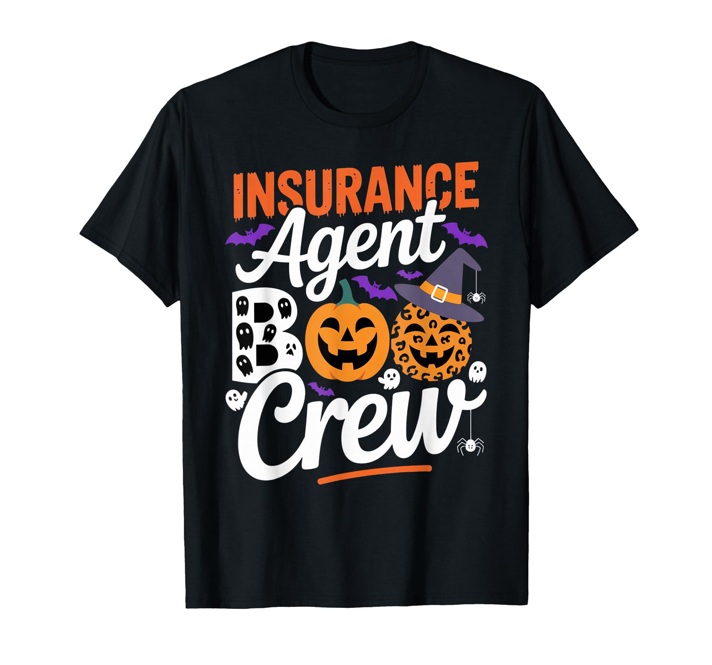 Insurance Agent Boo Crew Halloween Matching Spooky Outfit T-Shirt