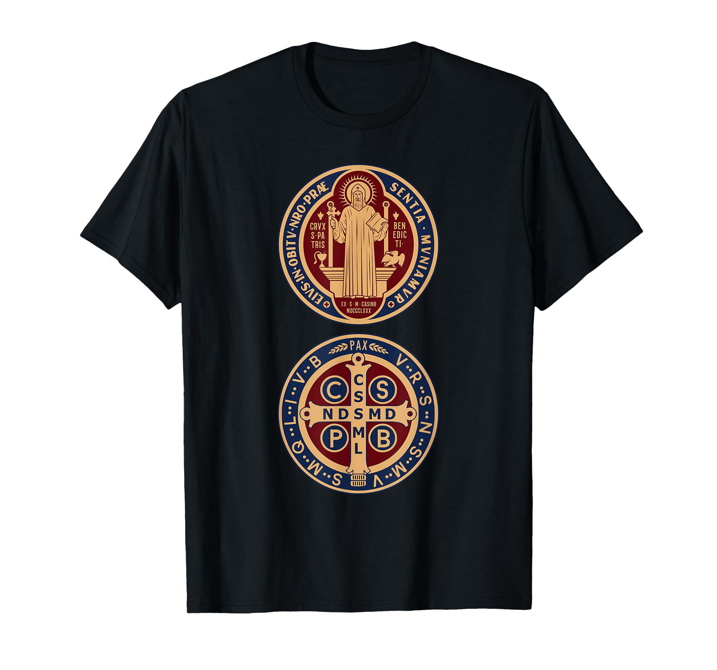 Saint Benedict Sacramental Medal Catholic T-Shirt