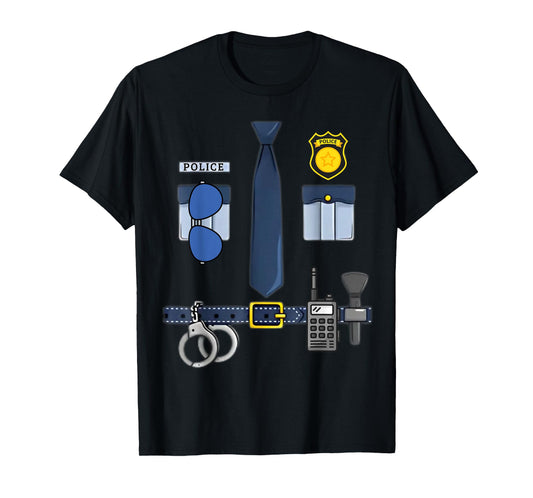 Halloween Policeman Costume Halloween Police Officer Costume T-Shirt