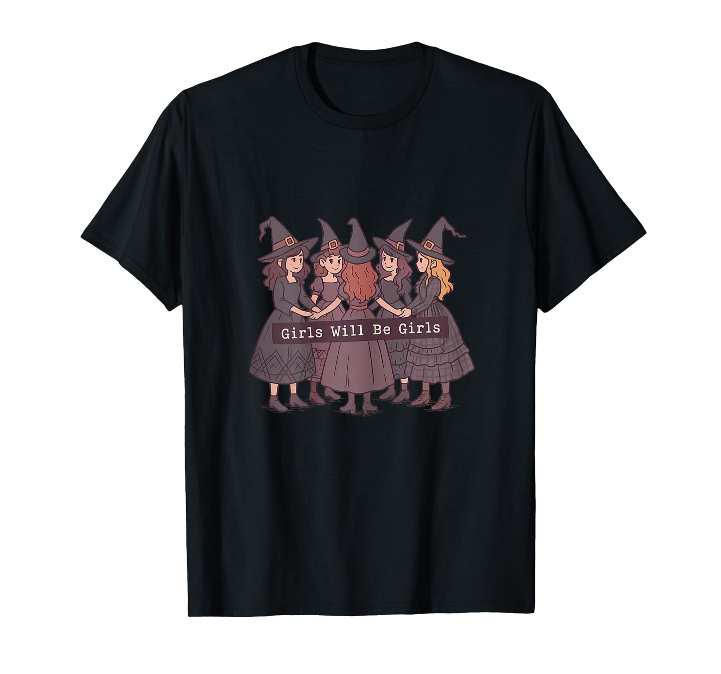 Cute Witch Hat Kawaii Witchy Halloween Girls Women T-Shirt