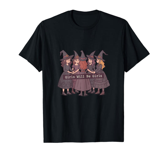 Cute Witch Hat Kawaii Witchy Halloween Girls Women T-Shirt