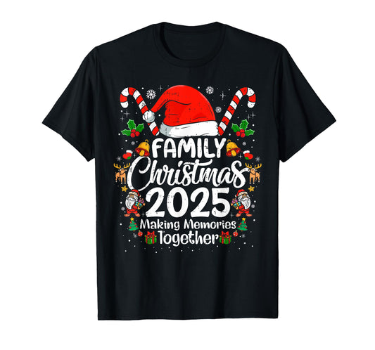 Family Christmas 2025 Matching Outfit Xmas Squad Santa T-Shirt