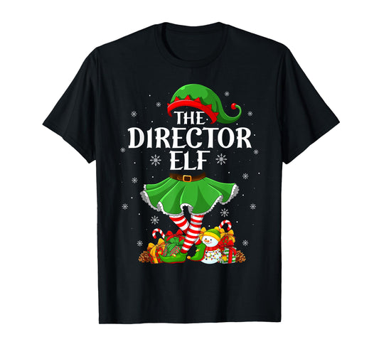 Director Elf Christmas Family Elf Squad Xmas Girls Women T-Shirt
