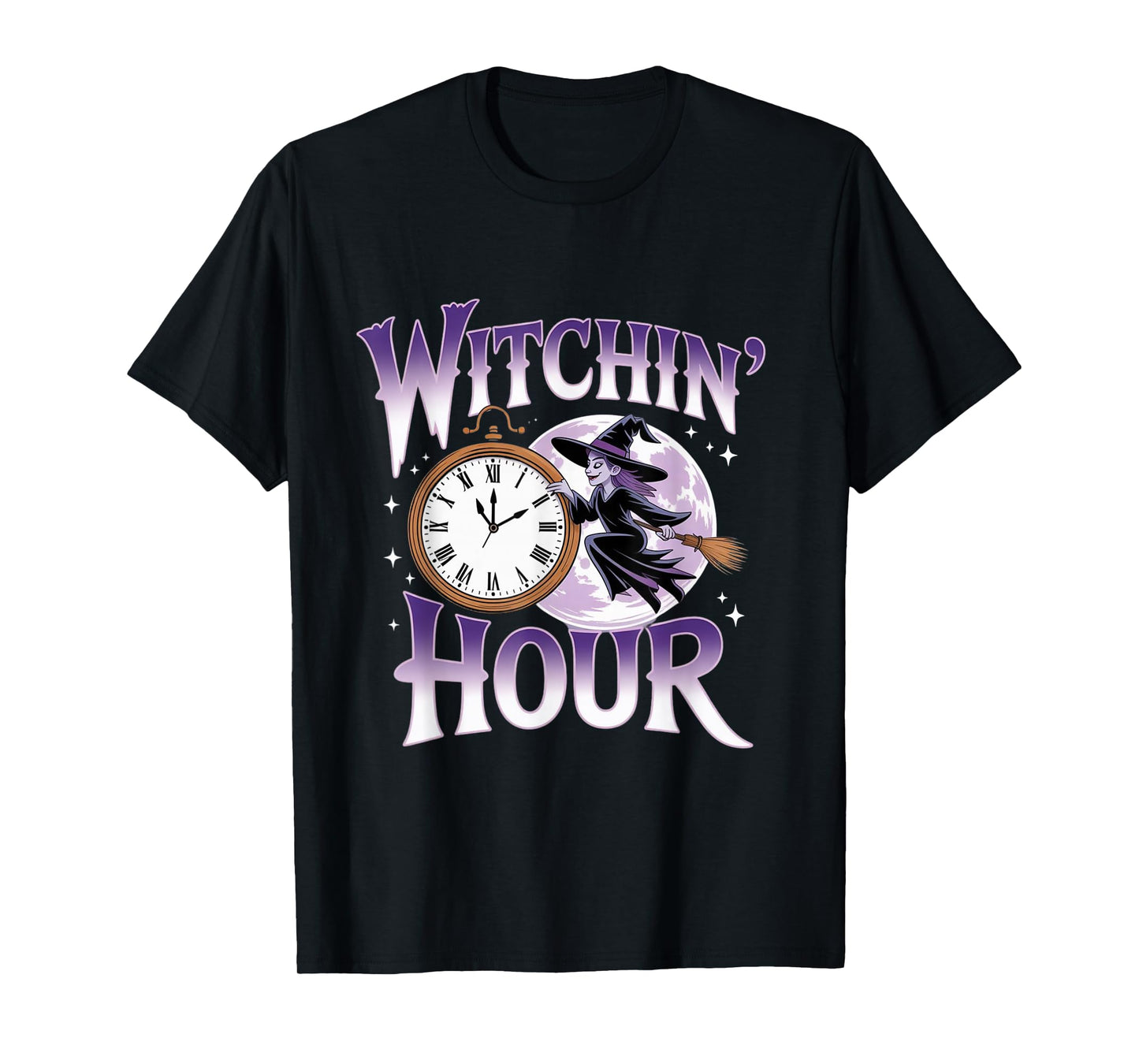 Witchin’ Hour Halloween Shirt Spooky Witch Tee T-Shirt T-Shirt