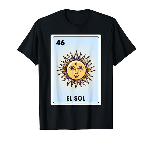 El Sol Mexican Sun Latina Chicana Chibi Bingo Card T-Shirt