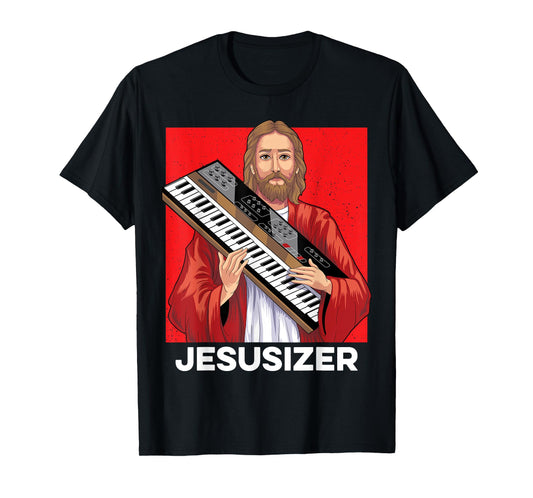 Jesusizer Holy Synthesizer Analog Jesus Synth Music Nerd T-Shirt