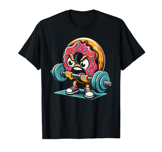Donut Lifting Weights Funny Gym Workout Weightlifting T-Shirt
