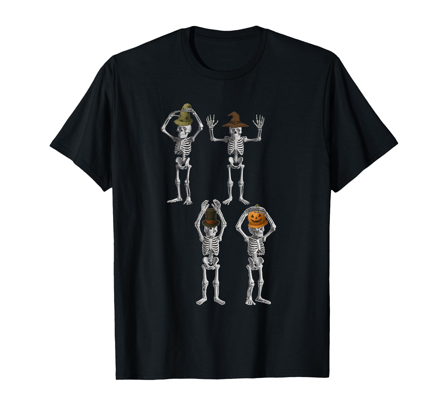 O-H-I-O Skeleton, Zombie, Witch and Pumpkin Halloween Funny T-Shirt