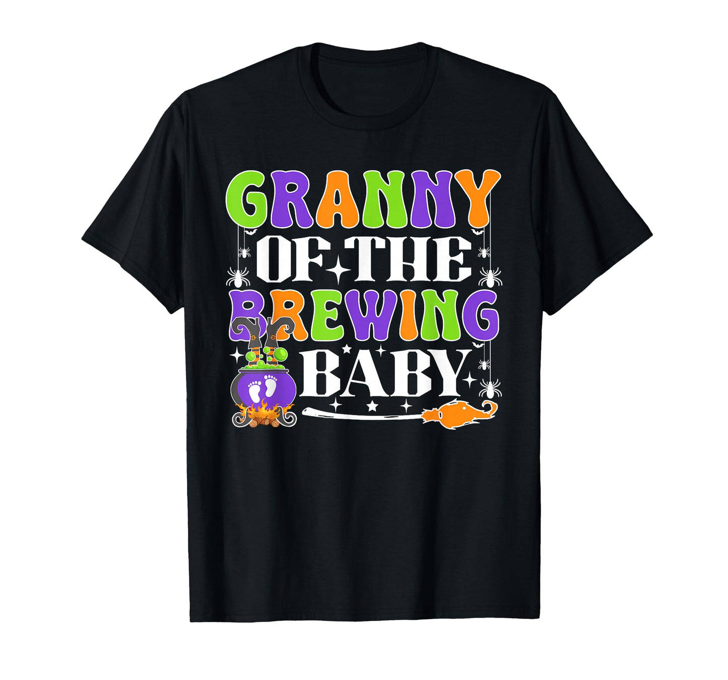 Granny of The Brewing Baby Halloween Witch Baby Shower T-Shirt