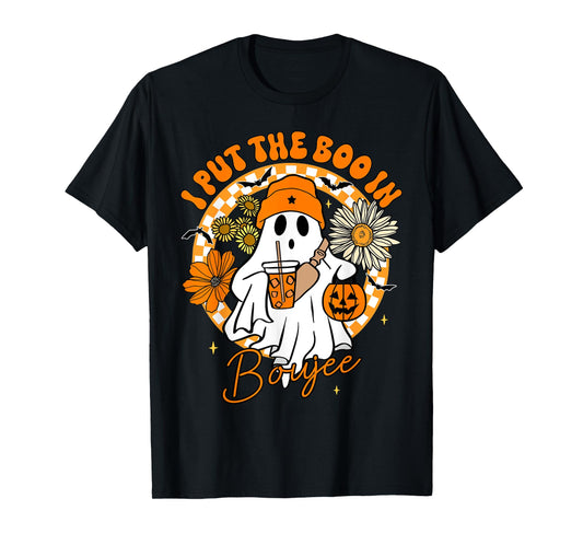 I Put The Boo In Boujee Cute Ghost Boojie Halloween Women T-Shirt