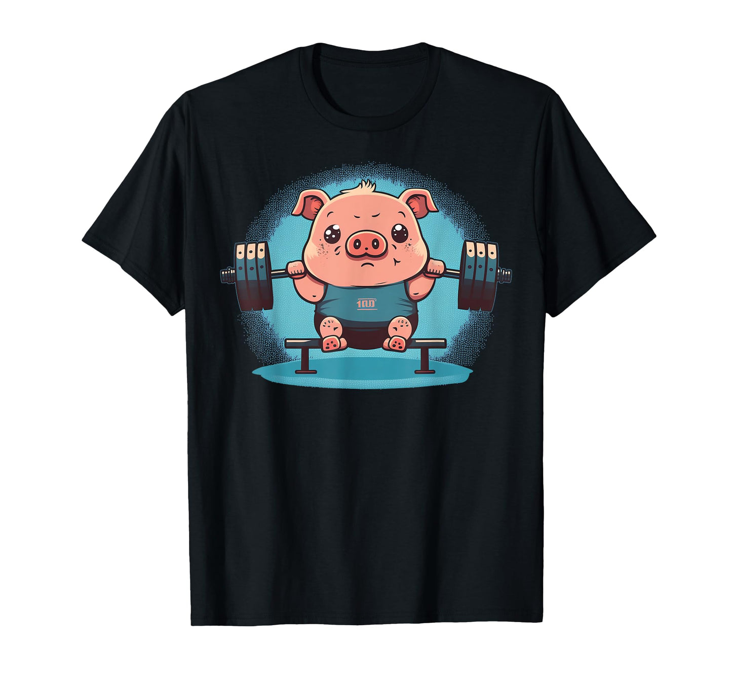 Pig Weightlifting Funny Fitness Gym Pig T-Shirt