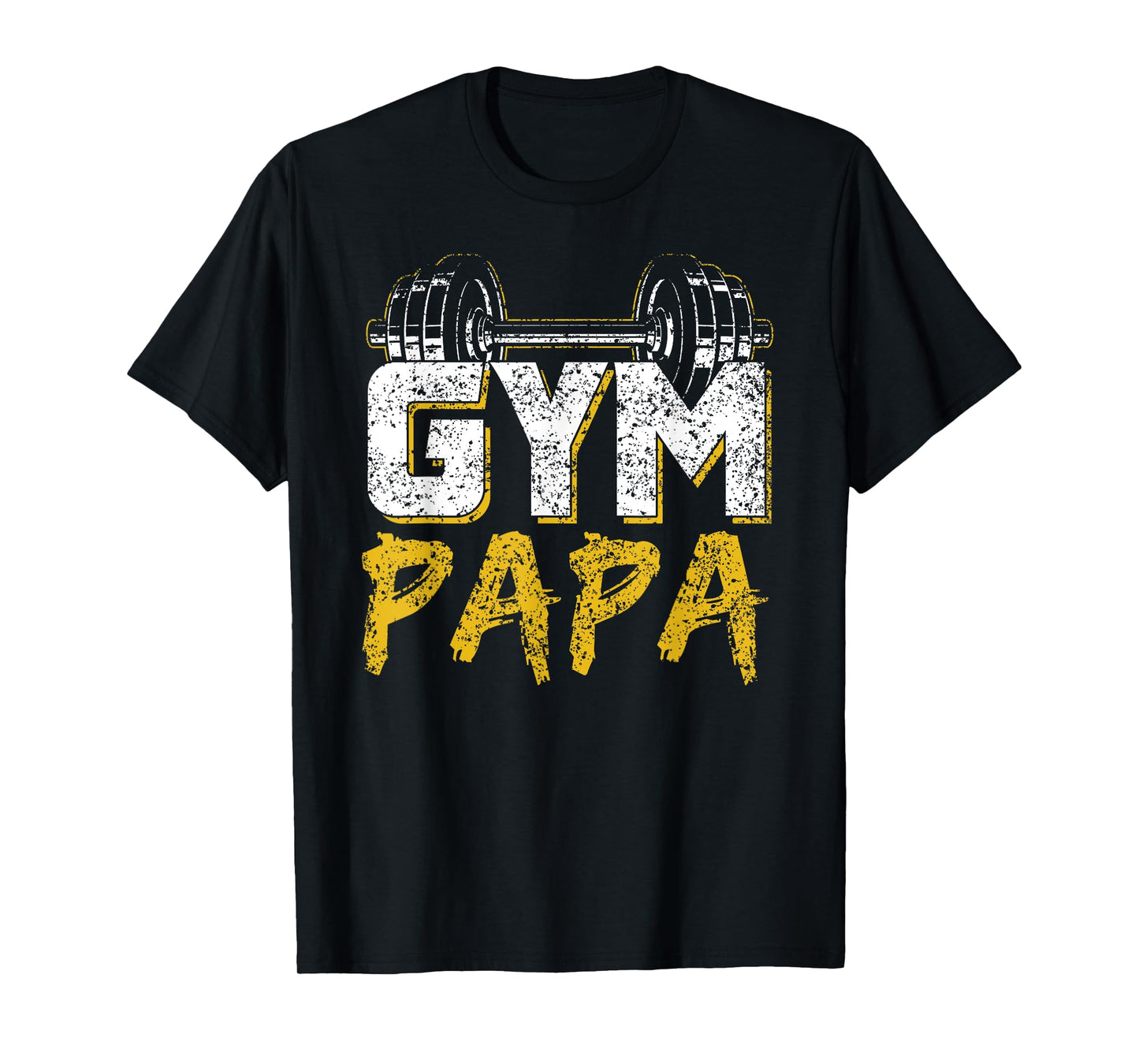 Gym Papa Training Weightlifting Fitness Workout Dad Father T-Shirt