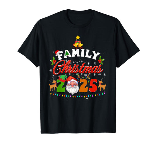 Family Christmas 2025 Matching Outfit Xmas Squad Santa T-Shirt