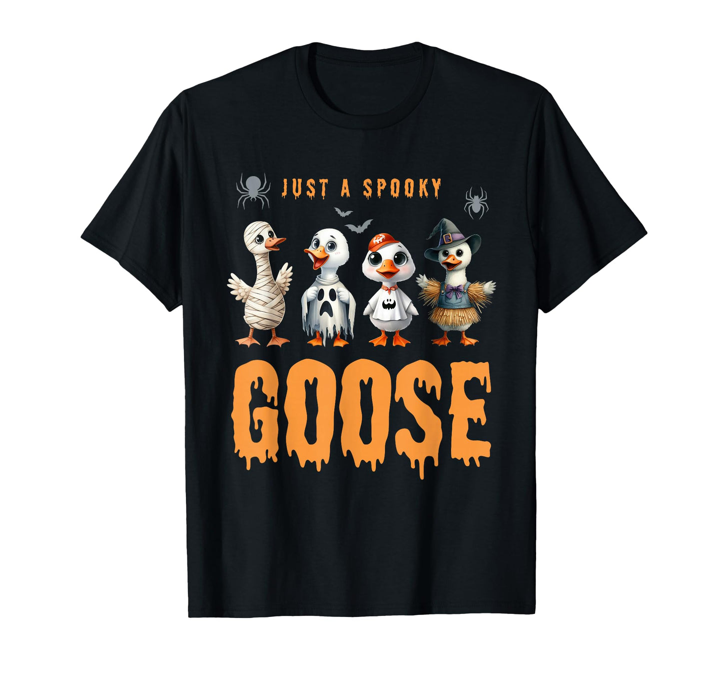 Just A Spooky Goose Funny Halloween Animals Trick Or Treat T-Shirt