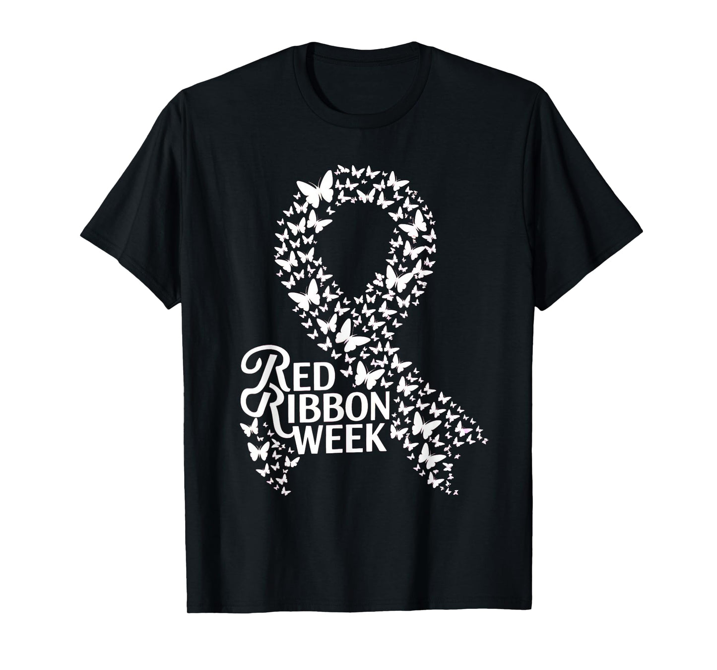 Red Ribbon Week 2025 HOPE LOVE SUPPORT Red Ribbon Week T-Shirt
