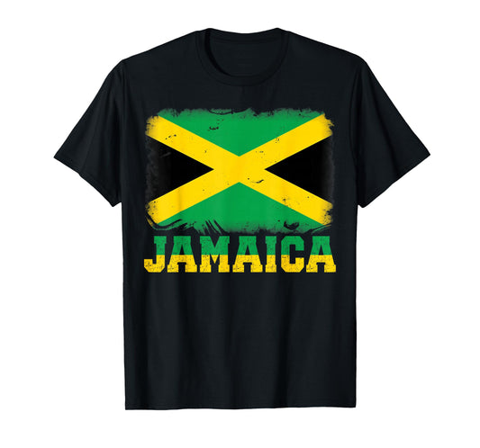 Jamaican Flag Vintage Jamaica Souvenir Love Travel Vacation T-Shirt