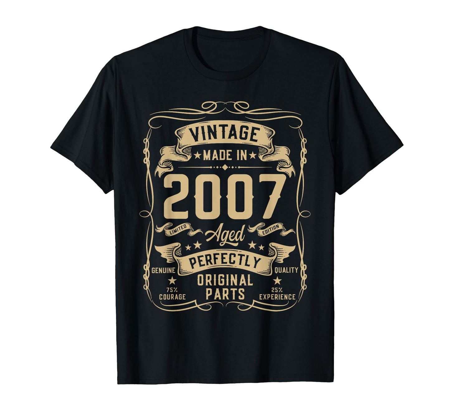 Vintage 2007 18yr 18th Birthday Gifts for Men 18 Years Old T-Shirt