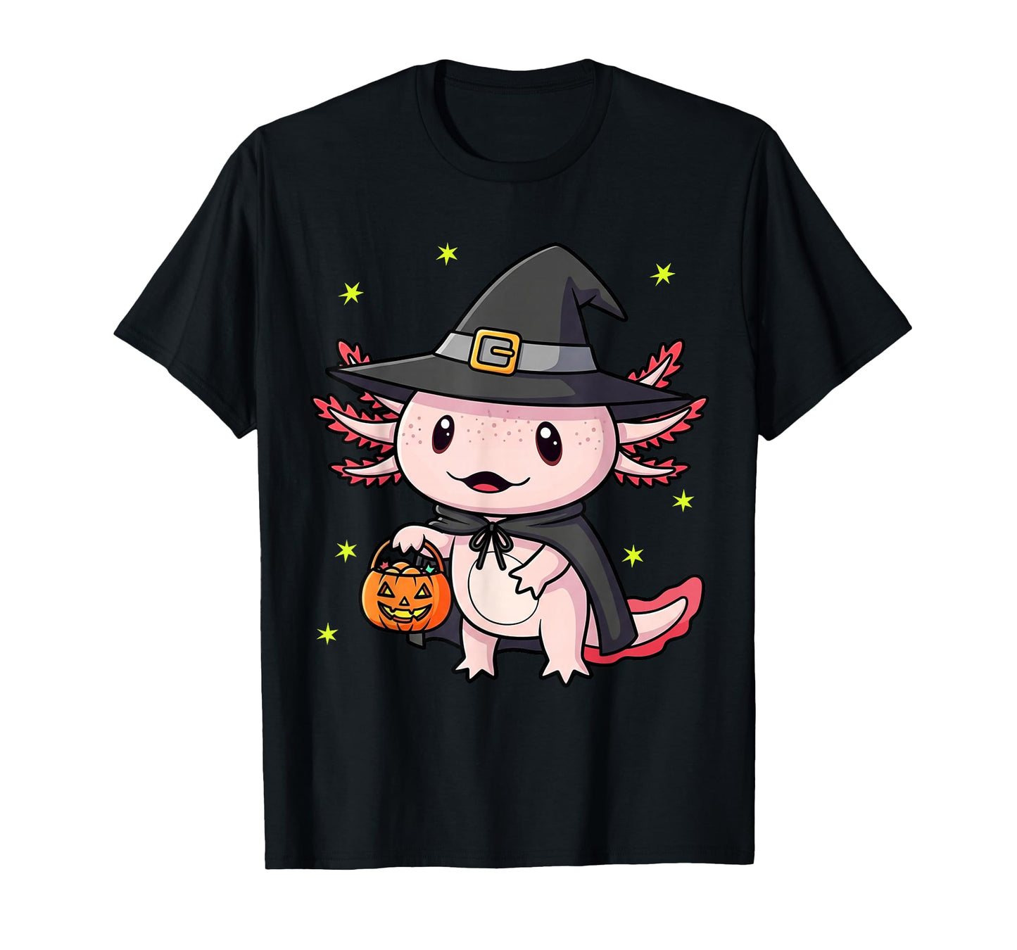 Trick or Treat A Lotl Axolotl Halloween Costume Witch Girls T-Shirt
