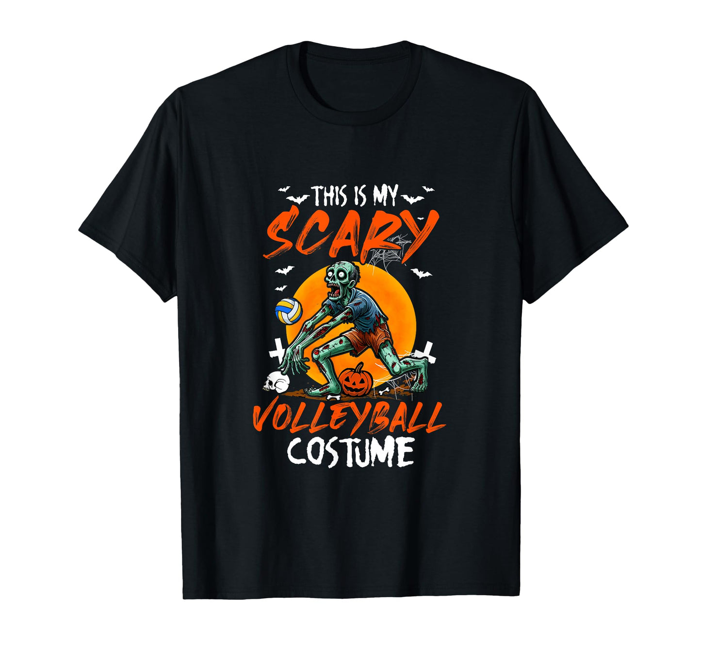 My Scary Volleyball Costume Halloween Player Matching Team T-Shirt