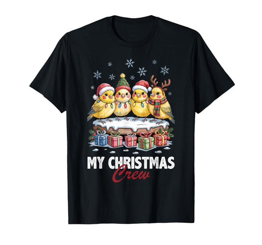 Canary Christmas Crew Cute Bird Lovers Funny Holiday Pajama T-Shirt