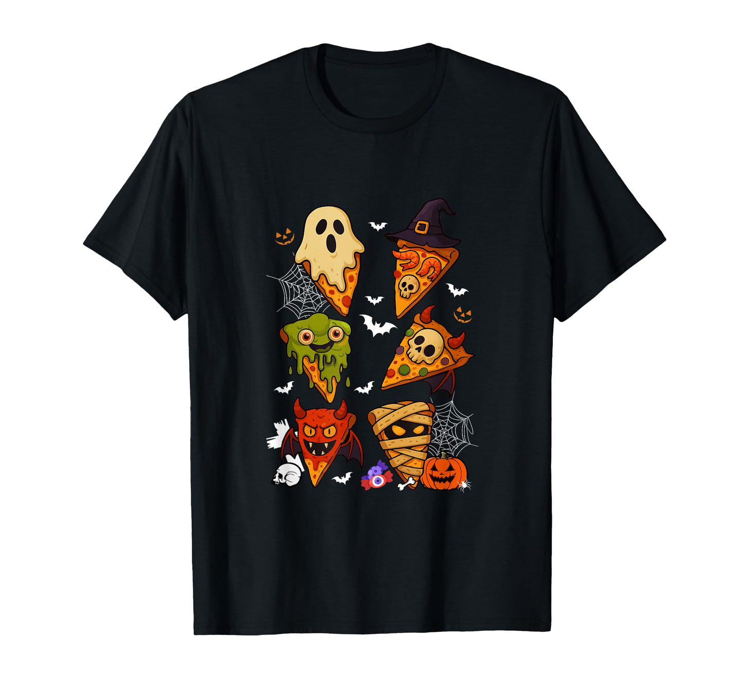 Horror Pizzas Collection Boo Witch Zombie Halloween T-Shirt
