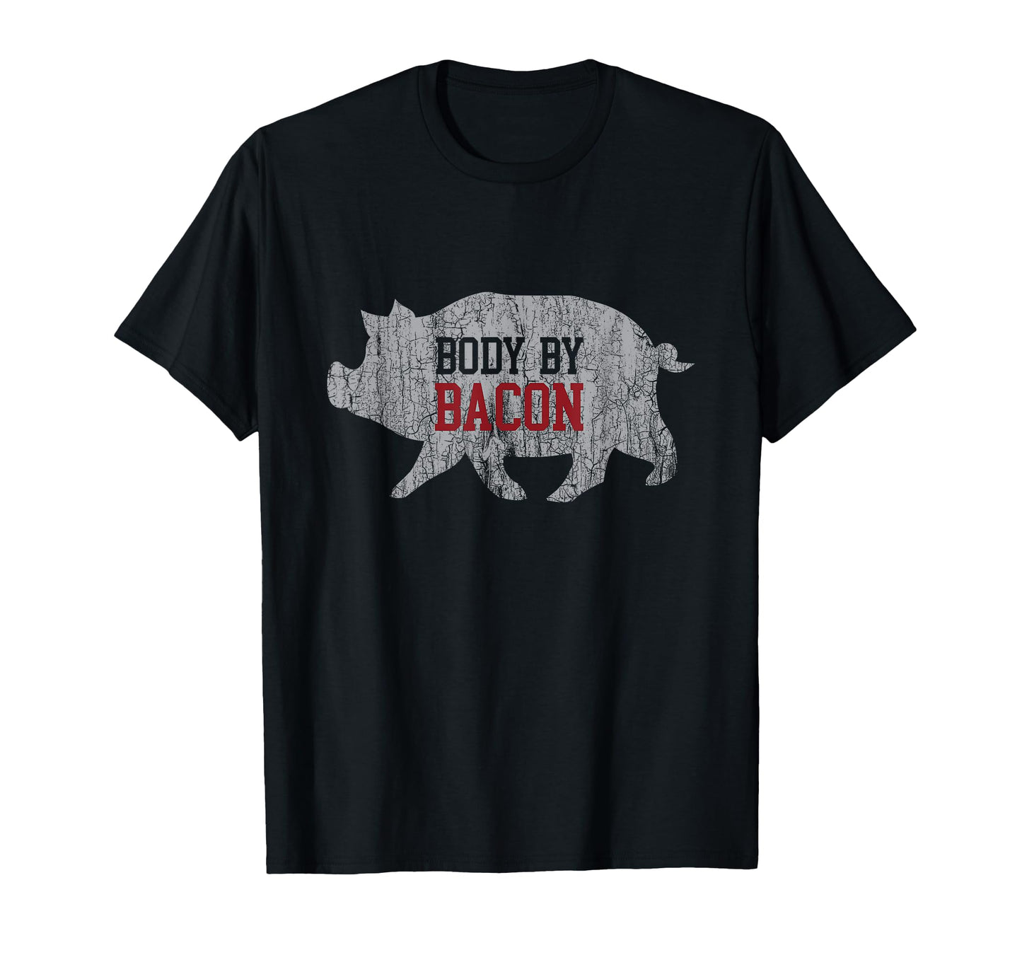 LCHF Lazy Keto Body by Bacon Keto Low Carb High Fat T-Shirt - Unisex Adults - Black - Small - Short Sleeve - Classic Fit - T-Shirt