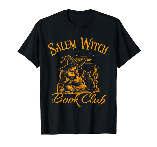 Salem Witch Book Club Halloween Spooky Reader T-Shirt