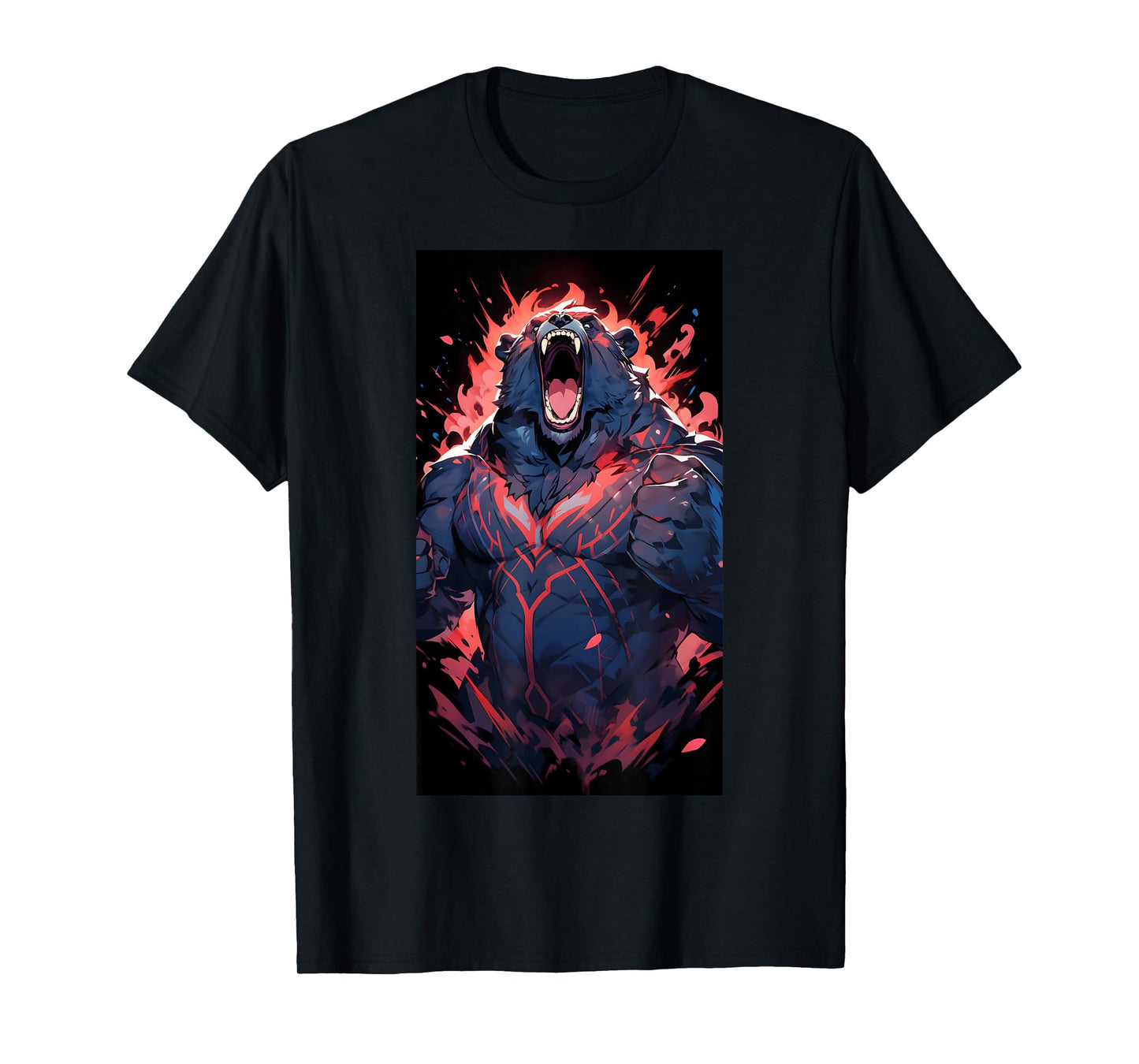 Bodybuilding Fitness Gym Bodybuilder Bear Anime Workout T-Shirt