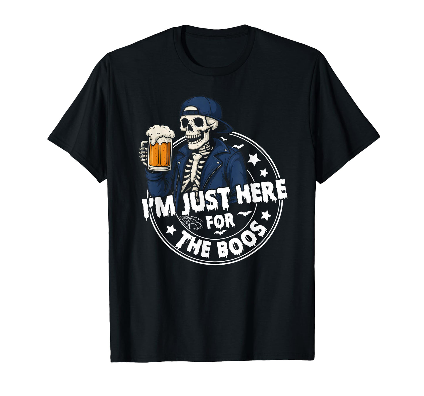 I'm Just Here for The Boos Funny Halloween Ghost Men Women T-Shirt