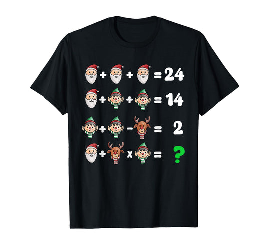 Order of Operations Quiz Christmas Math Teacher Xmas Math T-Shirt