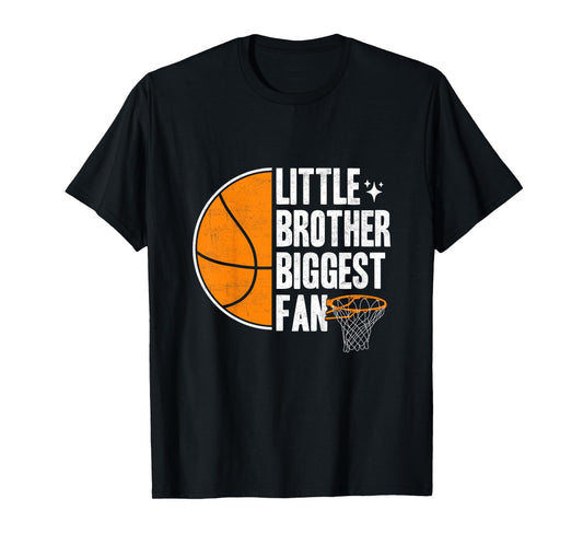 Kids Basketball Little brother Biggest Fan Basketball brother T-Shirt