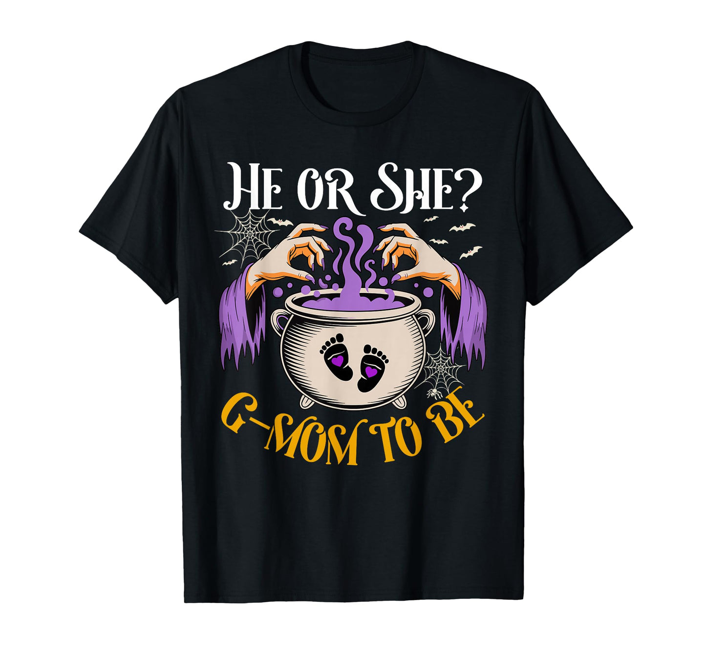He Or She G Mom to Be Baby Reveal Halloween Costume T-Shirt